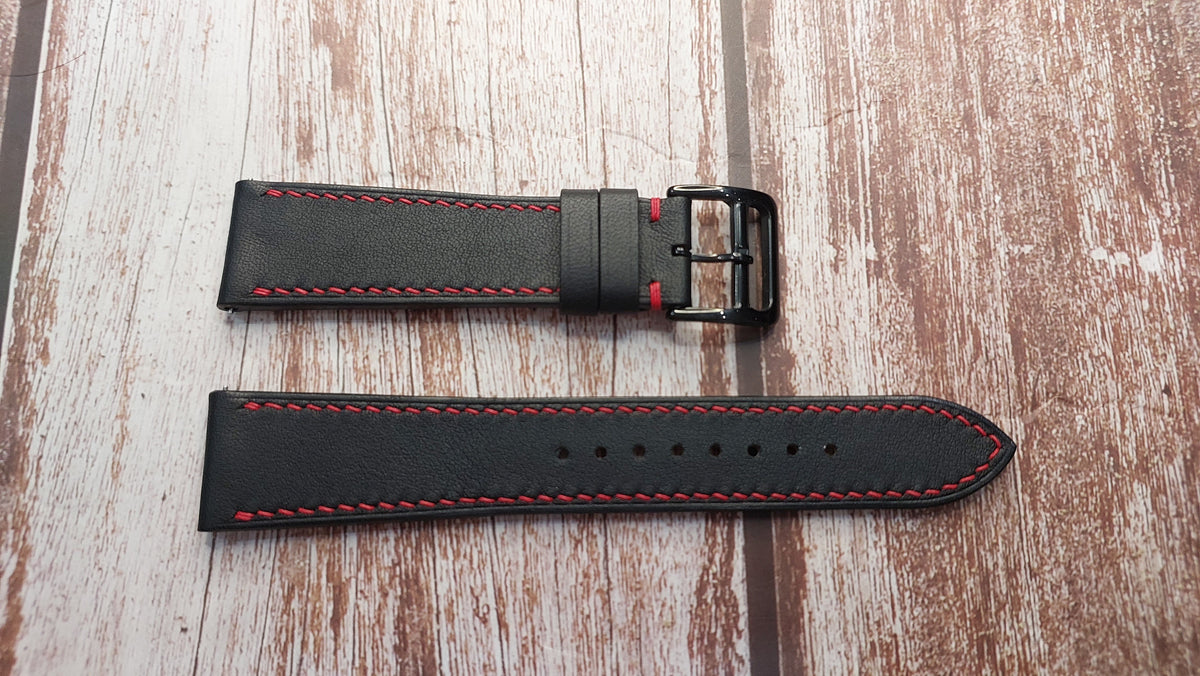 Tri Color Body Strap Black Swift Leather Strap For Zenith El Primero Tri Color Watch – VGreen