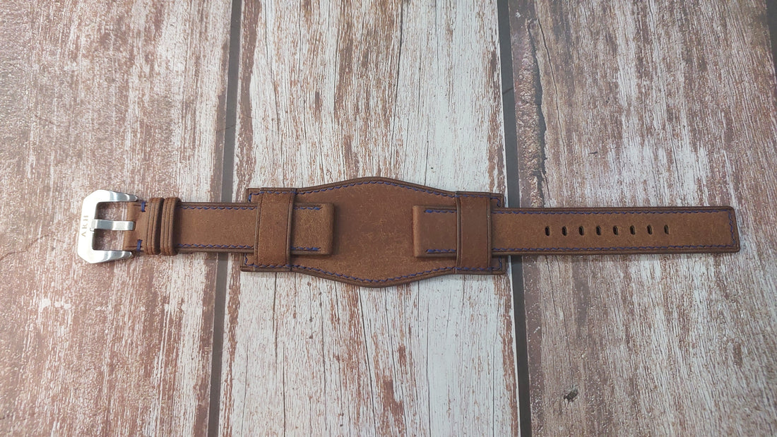 Whisky Maya Leather Strap For Citizen Promaster Aqualand BN2038 01L Watch