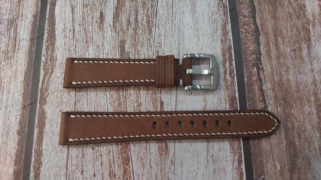 Whisky Maya Leather Strap For 1966 Omega Seamaster Cal 562 (166010) Watch
