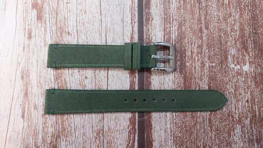 Green Suede Leather Strap For Tissot everytime 10921016032 Watch