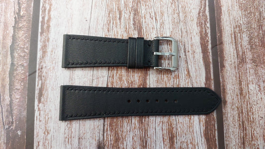 Black Swift Leather Strap For Panerai Radiomir 574 Watch