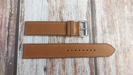 Brown Barenia Leather Strap For Oris gmt pilot Watch