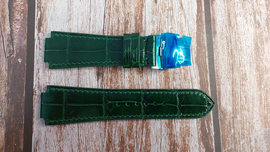 Green Crocodile Custom Leather Strap