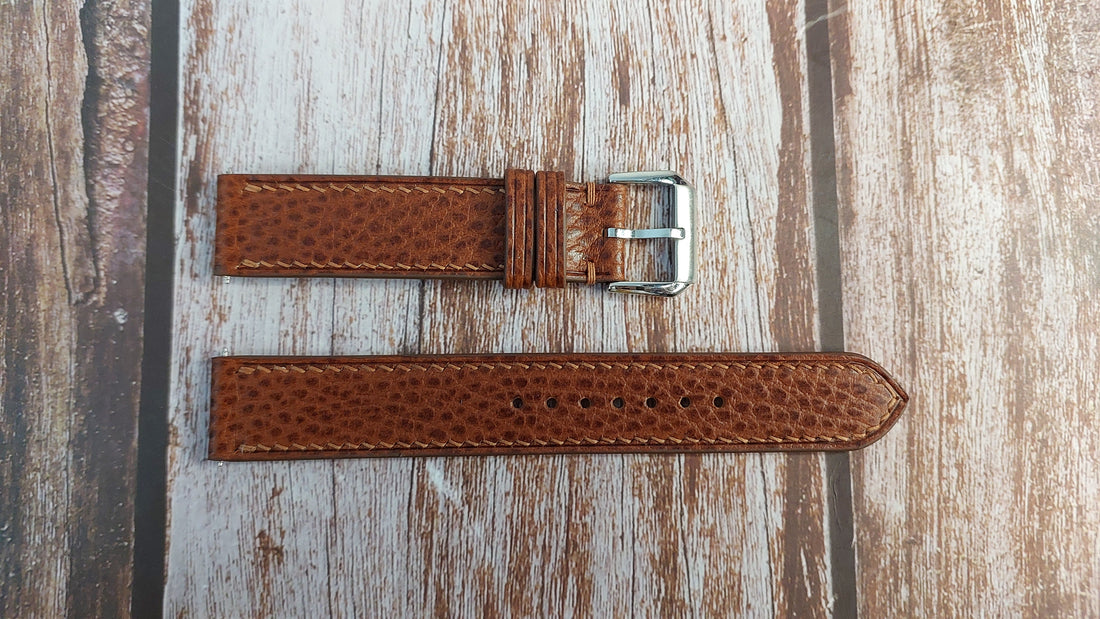 Whisky Dolaro Leather Strap For 1950s Omega Seamaster Calendar Watch