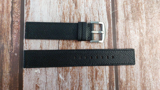 Black Epsom Leather Strap For Oris Big Crown 45mm case Watch