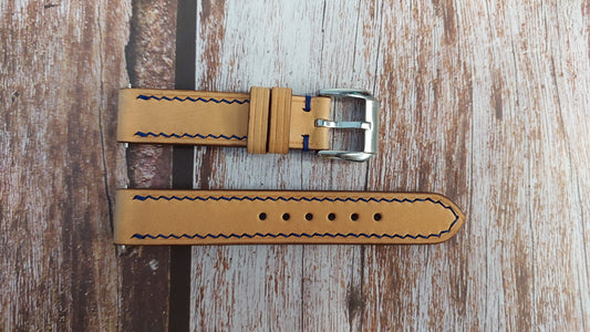 Brown Italian Veg Tanned Buttero Leather Strap For Grand Seiko STGF359 Watch