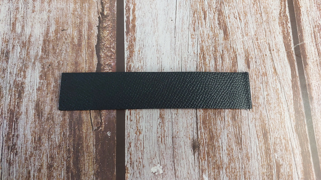 Black Custom Epsom Leather Strap