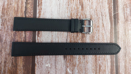 Black Swift Leather Strap For Timex Weekender Xl Watch