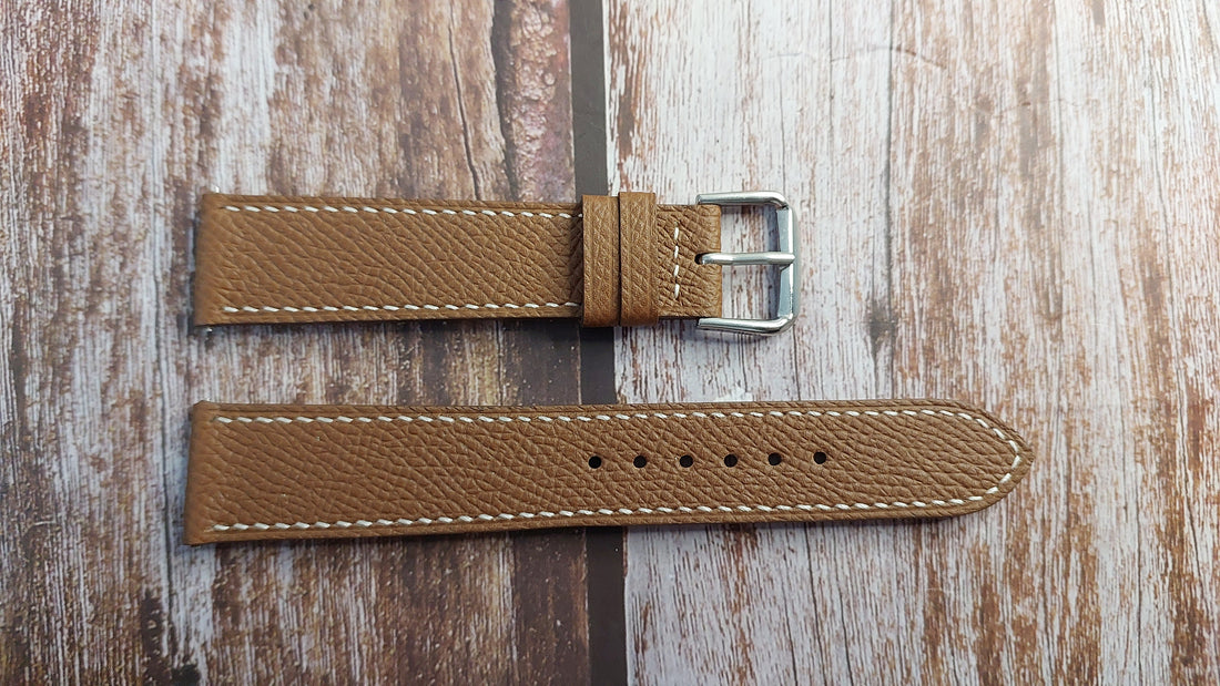 Brown Epsom Leather Strap For PORTUGIESER CHRONOGRAPH Watch