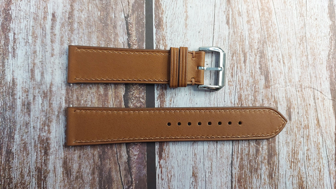 Brown Barenia Leather Strap For Hamilton Khaki Field Watch