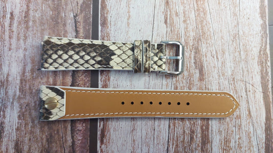 White Snakeskin Open-Ended Strap