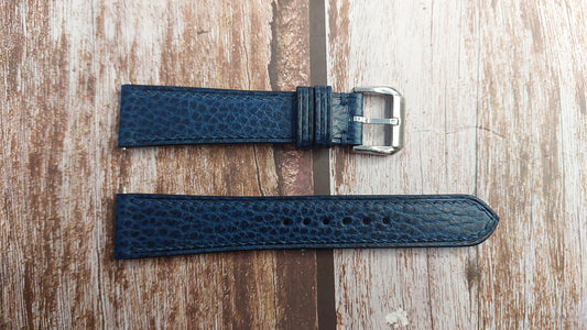 Navy Dolaro Leather Strap For JLC Reverso 2010 Watch