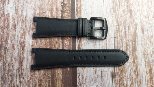 Black Swift Leather Custom Notched Strap