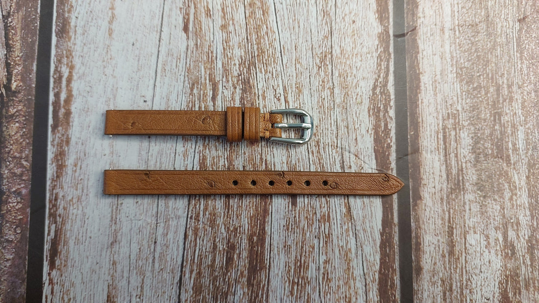 Tan Ostrich Leather Strap