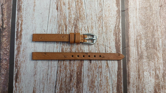 Tan Ostrich Leather Strap
