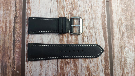 Black Swift Leather Strap For Panerai Luminor Marina 1312 (44mm) Watch