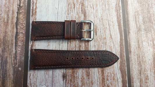 Dark Brown Badalassi Wax Leather Strap For Panerai Luminor Marina 1312 (44mm) Watch