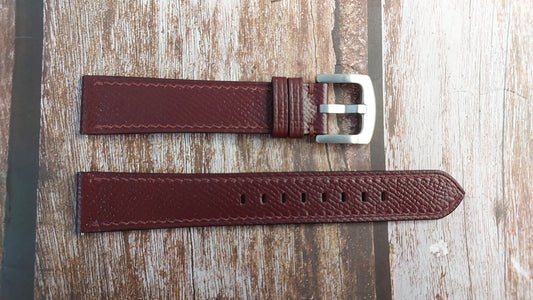 Wine Red Epsom Leather Strap For Sinn 104 St Sa I A (Anthracite Dial) Watch