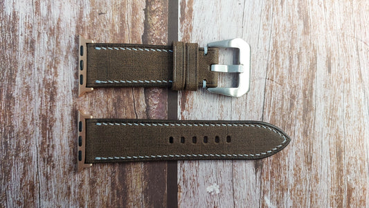 T - Moro Italian Babele Linen Leather Strap For Apple Watch SE (40mm)