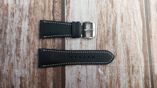 Black Swift Leather Strap For Panerai Radiomir 268 Watch