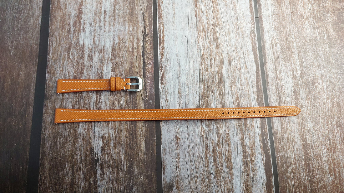 Orange Epsom Custom Double Tour Strap