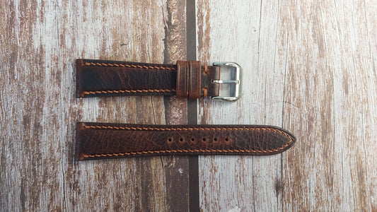 Dark Brown Badalassi Wax Leather Strap