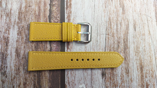 Yellow Alran Goat Leather Strap For Streamline (brand) Watch