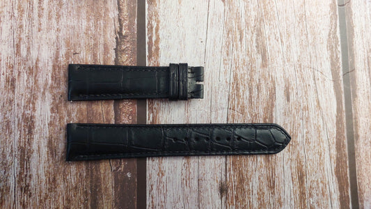 Black Full Grain Crocodile Leather Strap For Breitling Navitimer 1 Automatic 38mm Stainless Steel A17325241B1P2 Watch