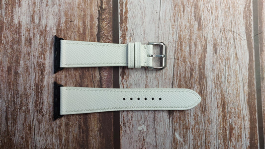 White Epsom Leather Strap For Apple Watch Series 6 (40mm)