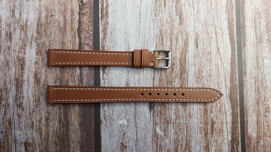 Brown Italian Veg Tanned Buttero Leather Strap
