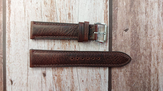 Dark Brown Badalassi Wax Leather Strap