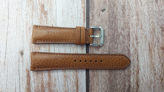 Brown Italian Veg Tanned Minerva Box Leather Strap
