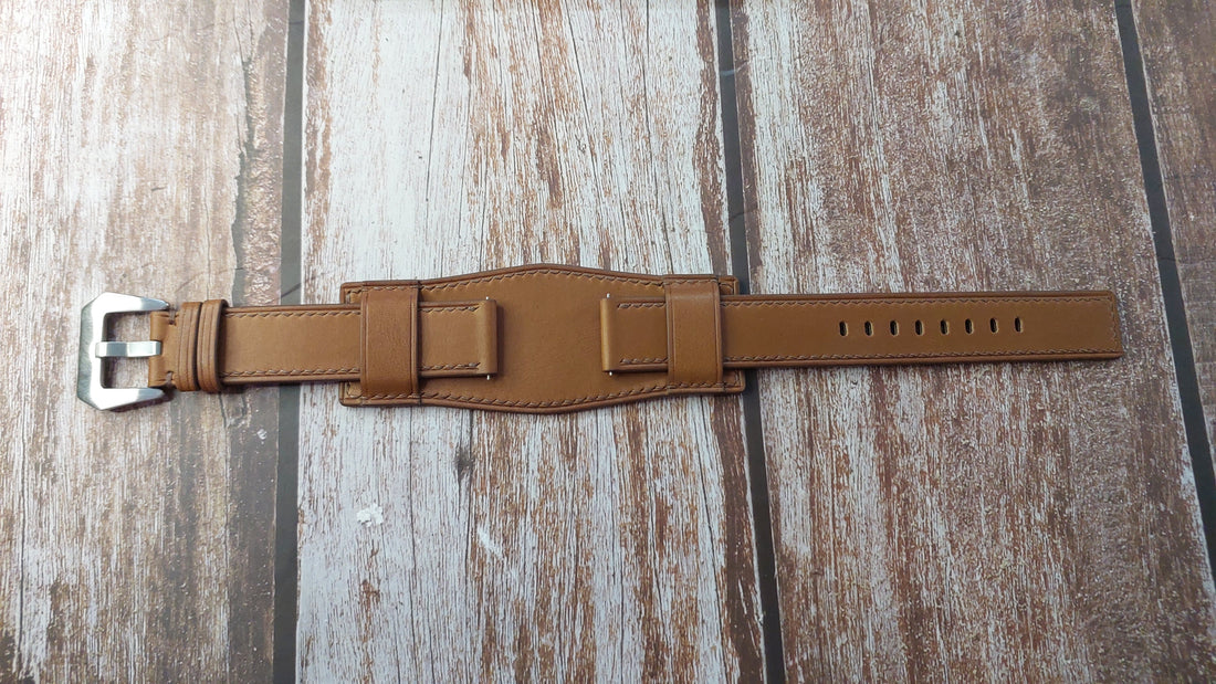 Brown Barenia Leather Strap For Seiko Alpinist Watch