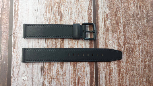 Black Swift Leather Strap For Seiko Alpinist Watch