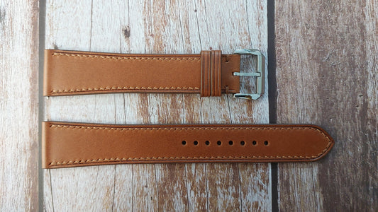 Brown Italian Veg Tanned Buttero Leather Strap