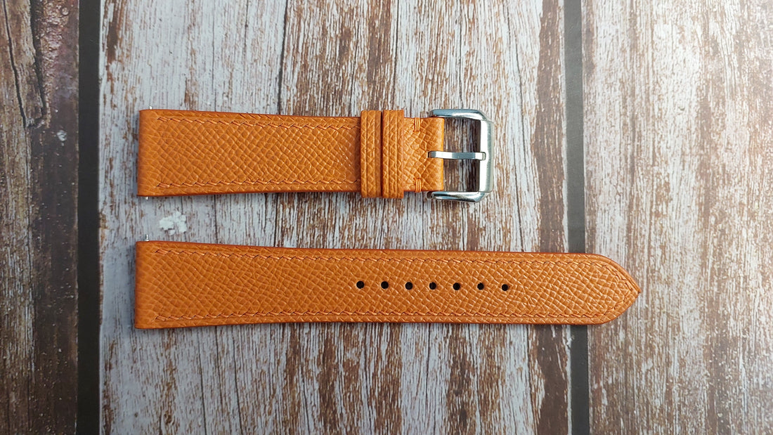 Orange Epsom Leather Strap For Chopard Mille Miglia Chronograph Watch