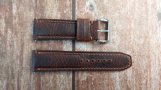 Dark Brown Badalassi Wax Leather Strap
