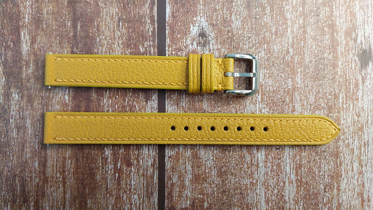 Yellow Alran Goat Leather Strap For Holzkern Excellencia Watch