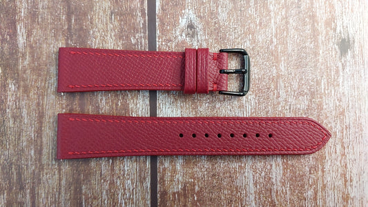 Red Epsom Leather Strap For Indy 500 Tag Heuer Watch