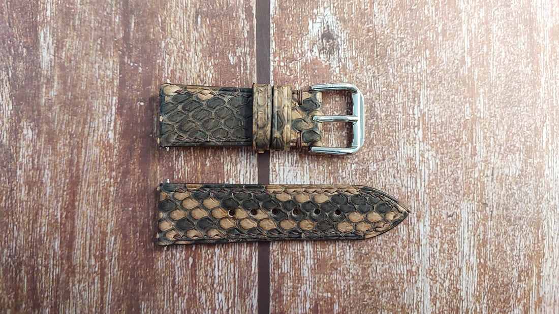 Copper Full Grain Sneakeskin Leather Strap