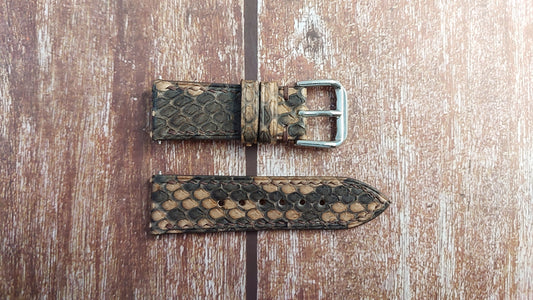 Copper Full Grain Sneakeskin Leather Strap