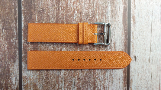 Orange Epsom Leather Strap For Chronoswiss Watch