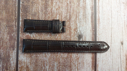 Brown Full Grain Crocodile Leather Strap For Breitling Navitimer 1 Automatic 38mm Stainless Steel A17325241B1P2 Watch