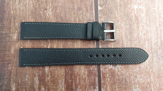 Black Epsom Leather Strap For Alpina Alpiner 4 Watch