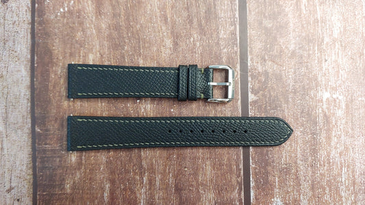 Black Epsom Leather Strap For Bulova Lunar Pilot Watch