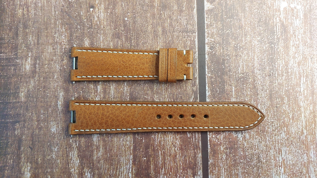 Brown Minerva Box Leather Custom Notched Strap