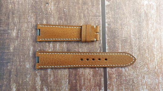 Brown Minerva Box Leather Custom Notched Strap