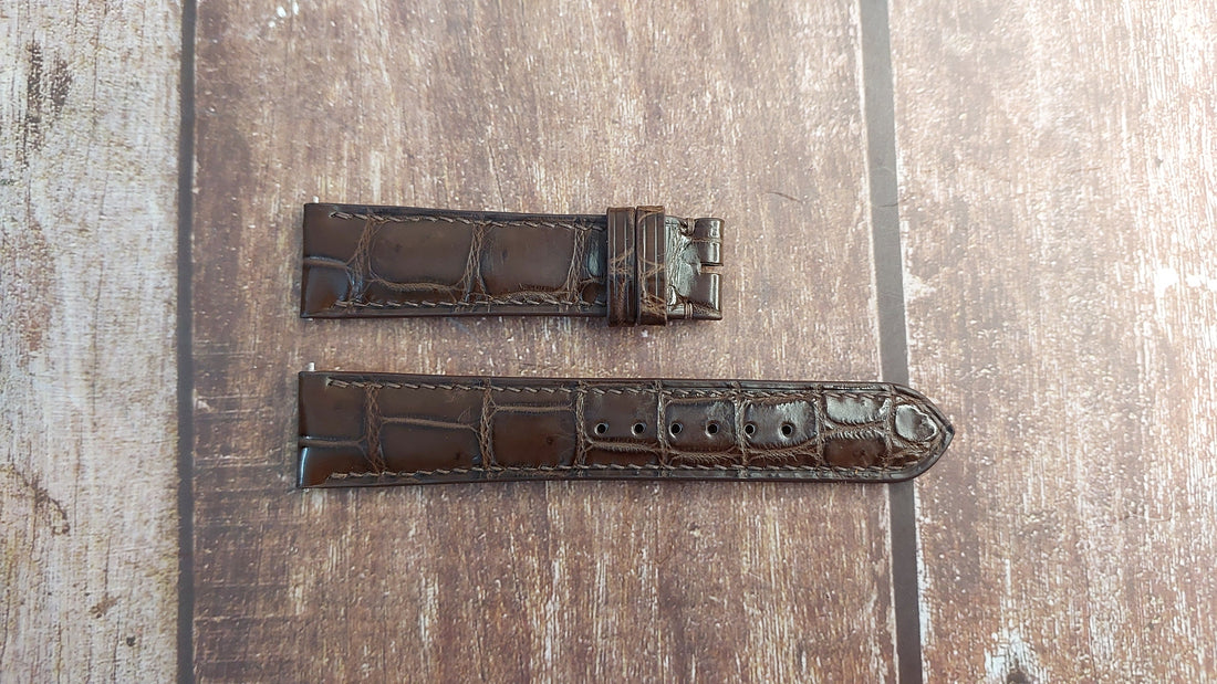 Brown Full Grain Crocodile Leather Strap