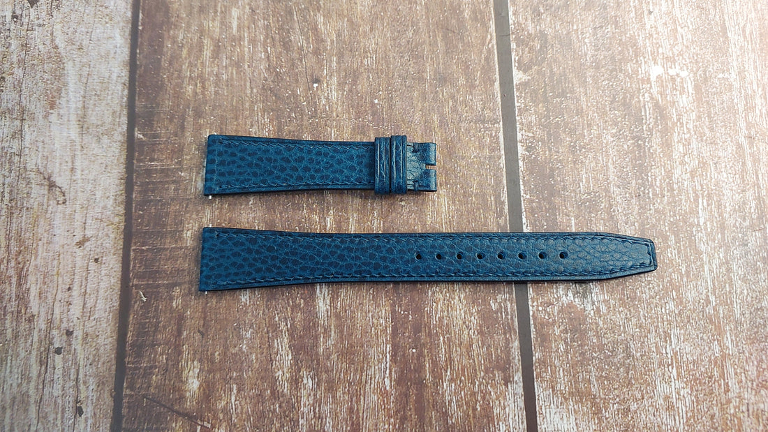 Navy Dolaro Leather Strap