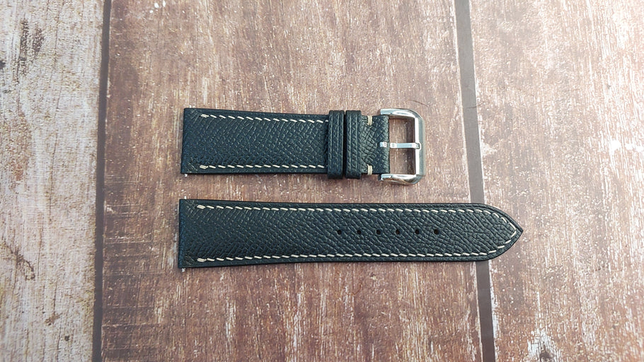 Black Epsom Leather Strap For  Oris Diver 65 Watch